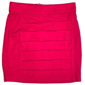 Forever 21 Bandage Style Mini Skirt Women Size M Red Flirty Party Clubwear